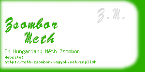 zsombor meth business card